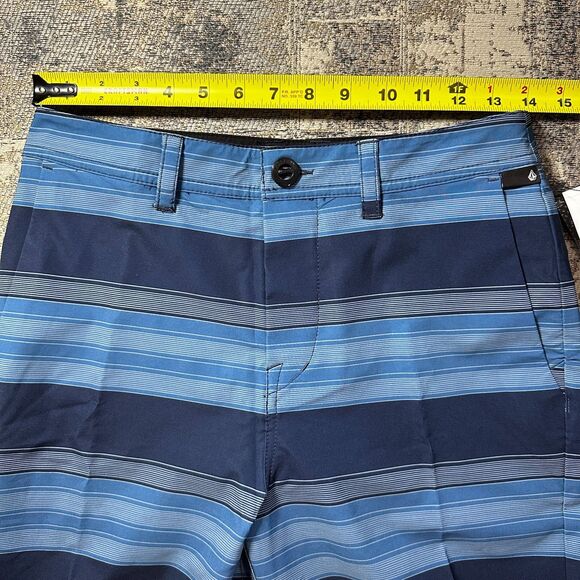 Volcom Hybrid Frickin Cross Shred Static Shorts Blue Mens Youth NWT Sz 28 (16) - Picture 3 of 9